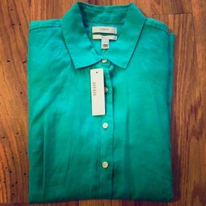 NWT JCrew Linen Button Down